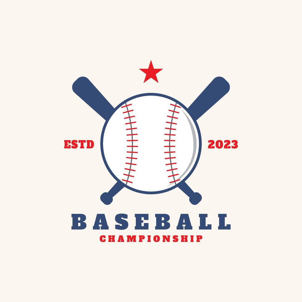 conception de vecteur de logo de sport de baseball