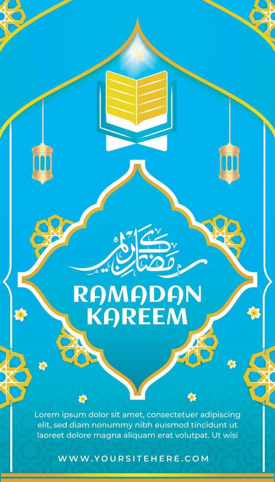 Ramadan kareem eid mubarak salutation journée Islam Contexte modèle 6 vecteur