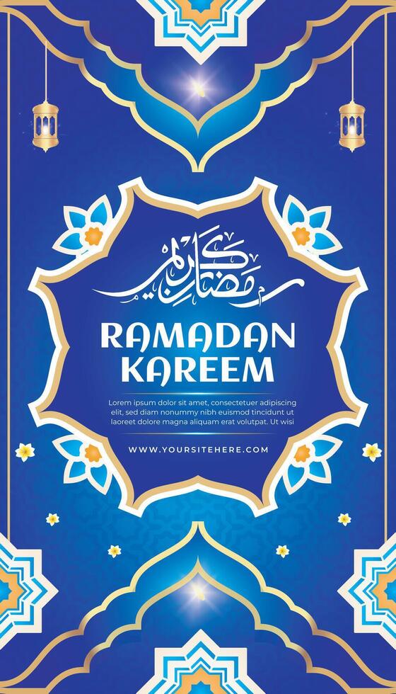 Ramadan kareem eid mubarak salutation journée Islam Contexte modèle 3 vecteur