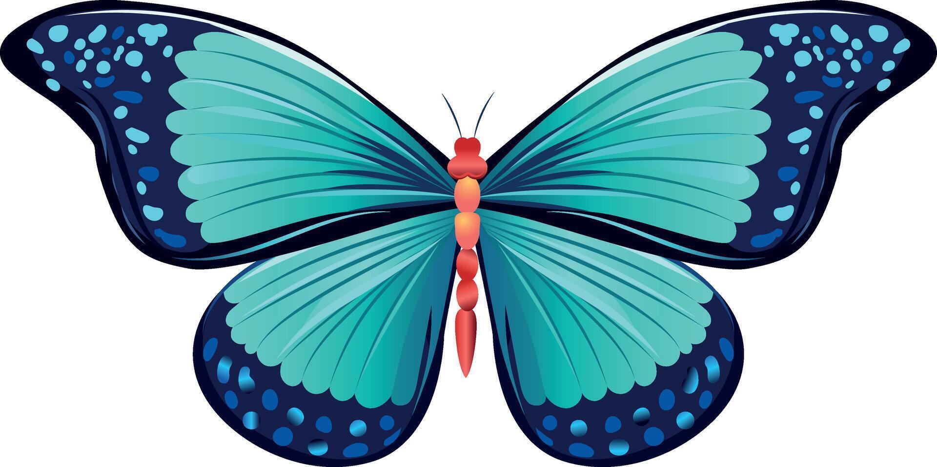 papillon illustration isolé sur blanc Contexte. vecteur