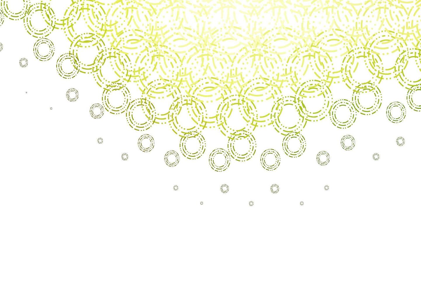 modèle vectoriel vert clair, jaune avec des cercles.