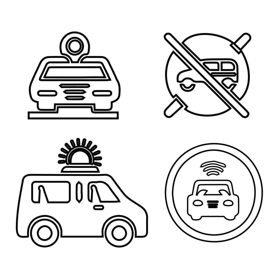 circulation voiture conception icône vecteur illustrateur