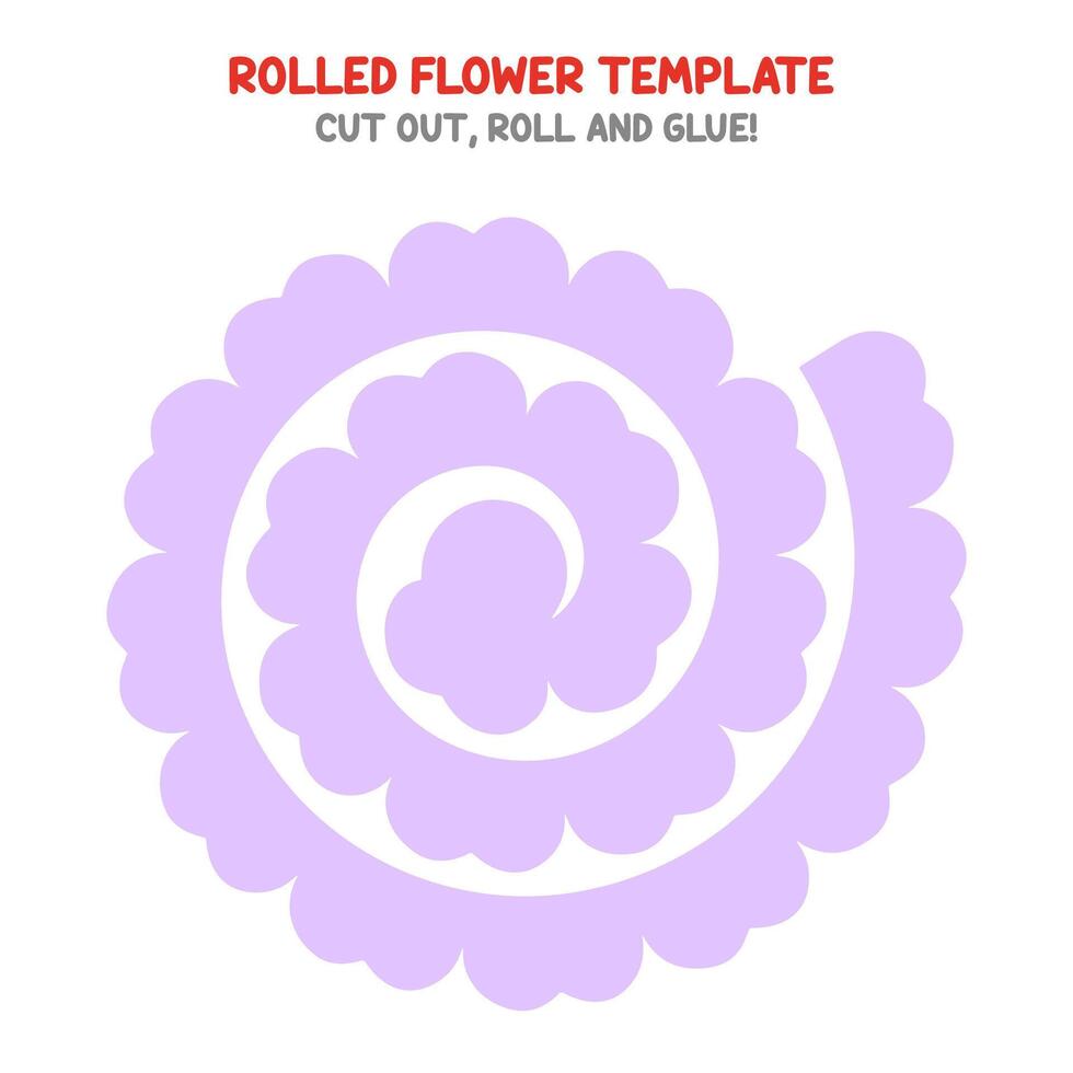 roulé papier fleur modèle pour Coupe Machines. Couper des dossiers. printemps artisanat pour des gamins et adultes vecteur