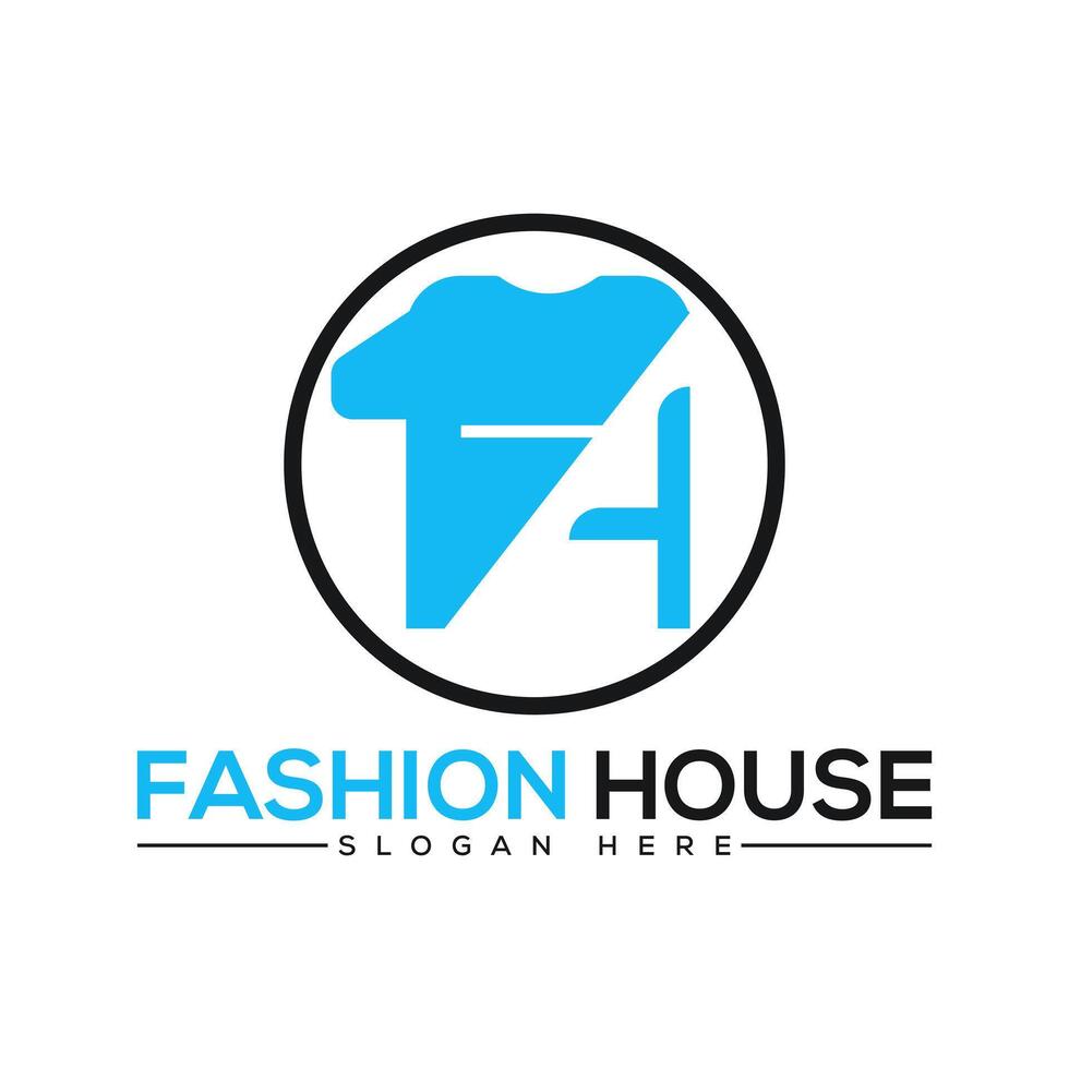 mode maison logo conception, habits magasin logo conception. vecteur