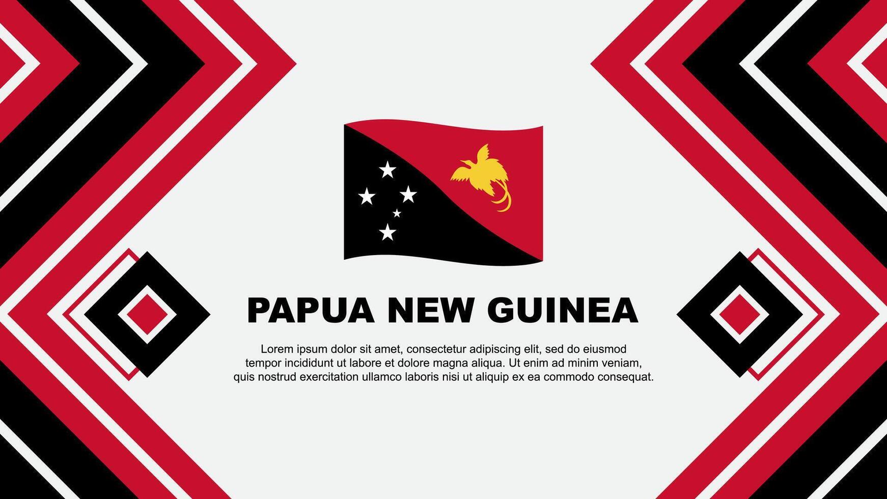 papouasie Nouveau Guinée drapeau abstrait Contexte conception modèle. papouasie Nouveau Guinée indépendance journée bannière fond d'écran vecteur illustration. papouasie Nouveau Guinée conception