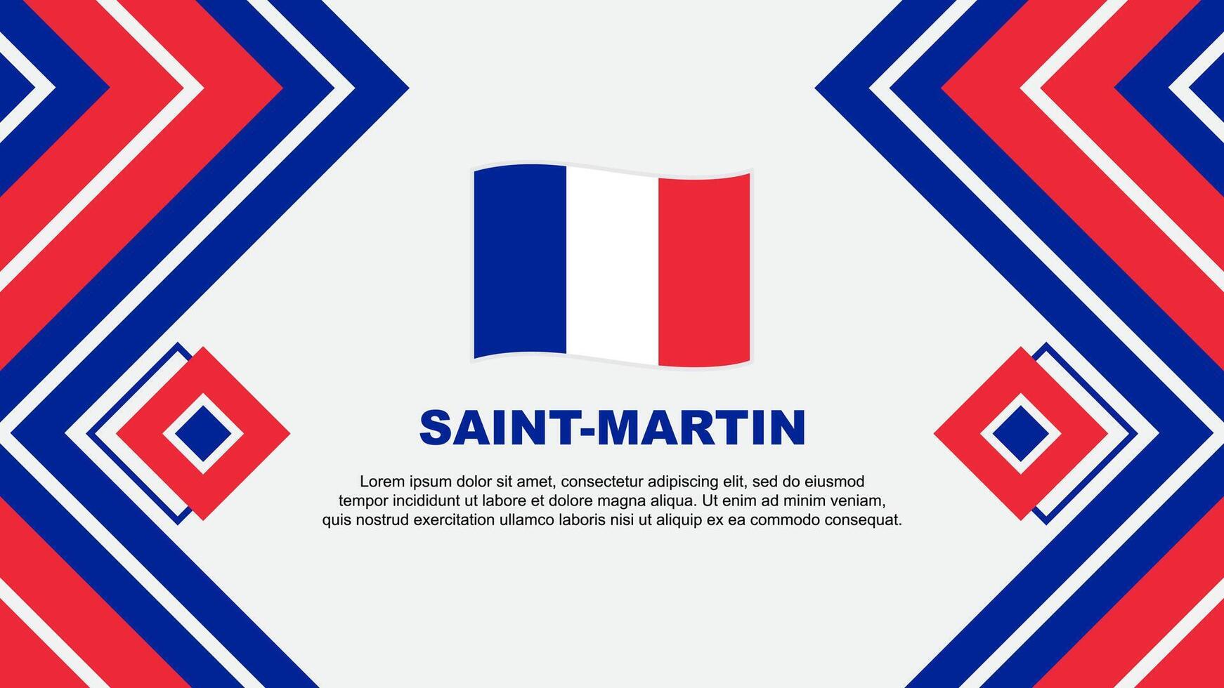 Saint Martin drapeau abstrait Contexte conception modèle. Saint Martin indépendance journée bannière fond d'écran vecteur illustration. conception