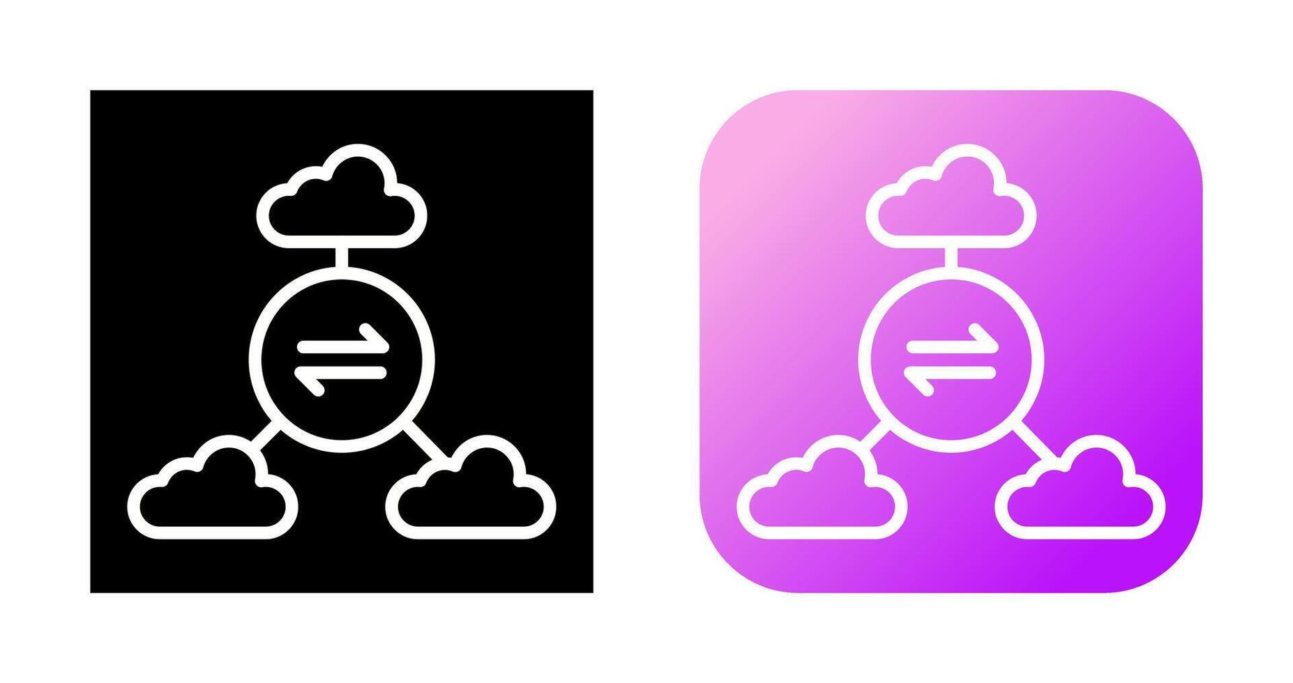 multi-cloud vecteur icône
