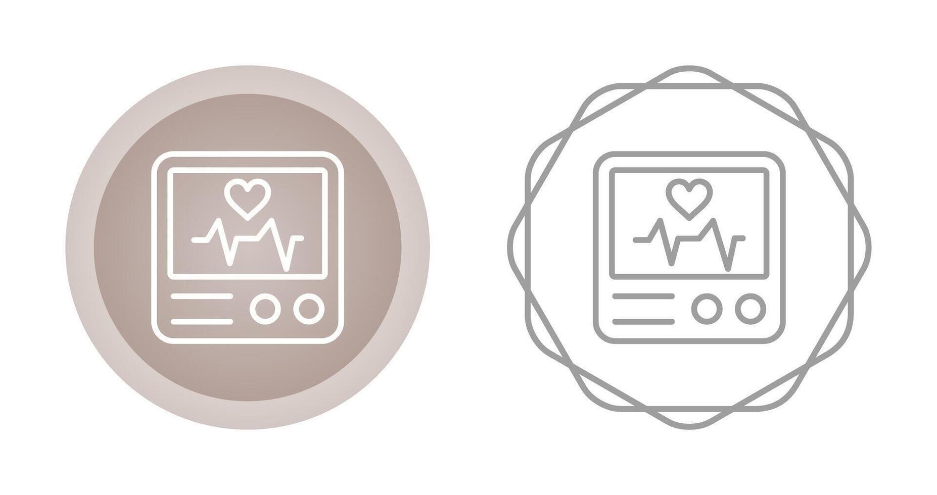 icône de vecteur de moniteur de fréquence cardiaque