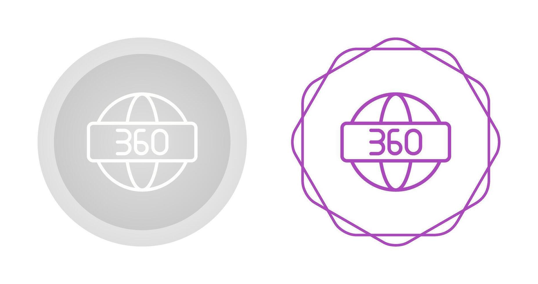 Icône de vecteur de 360 degrés