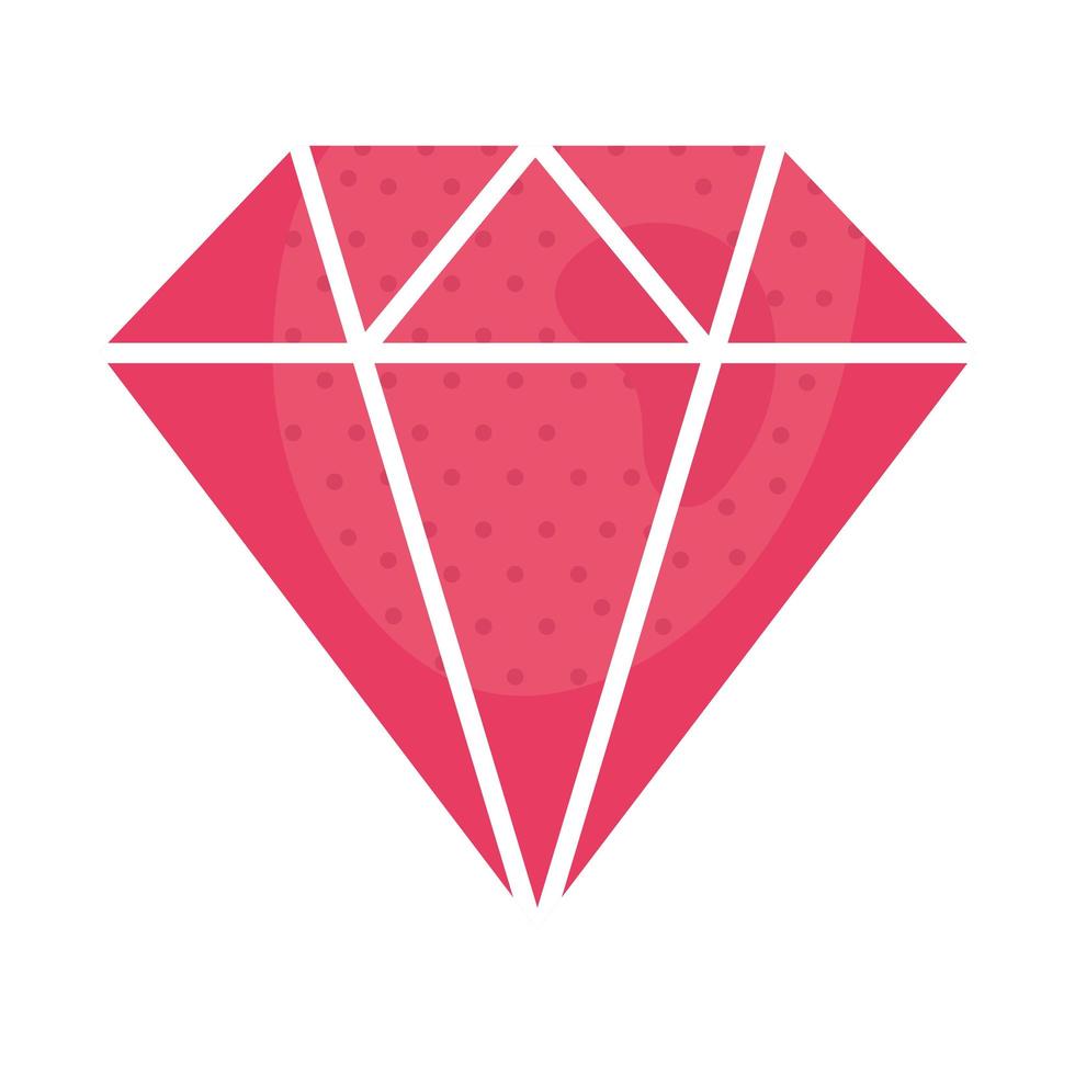 icône de luxe en pierre de diamant rose vecteur