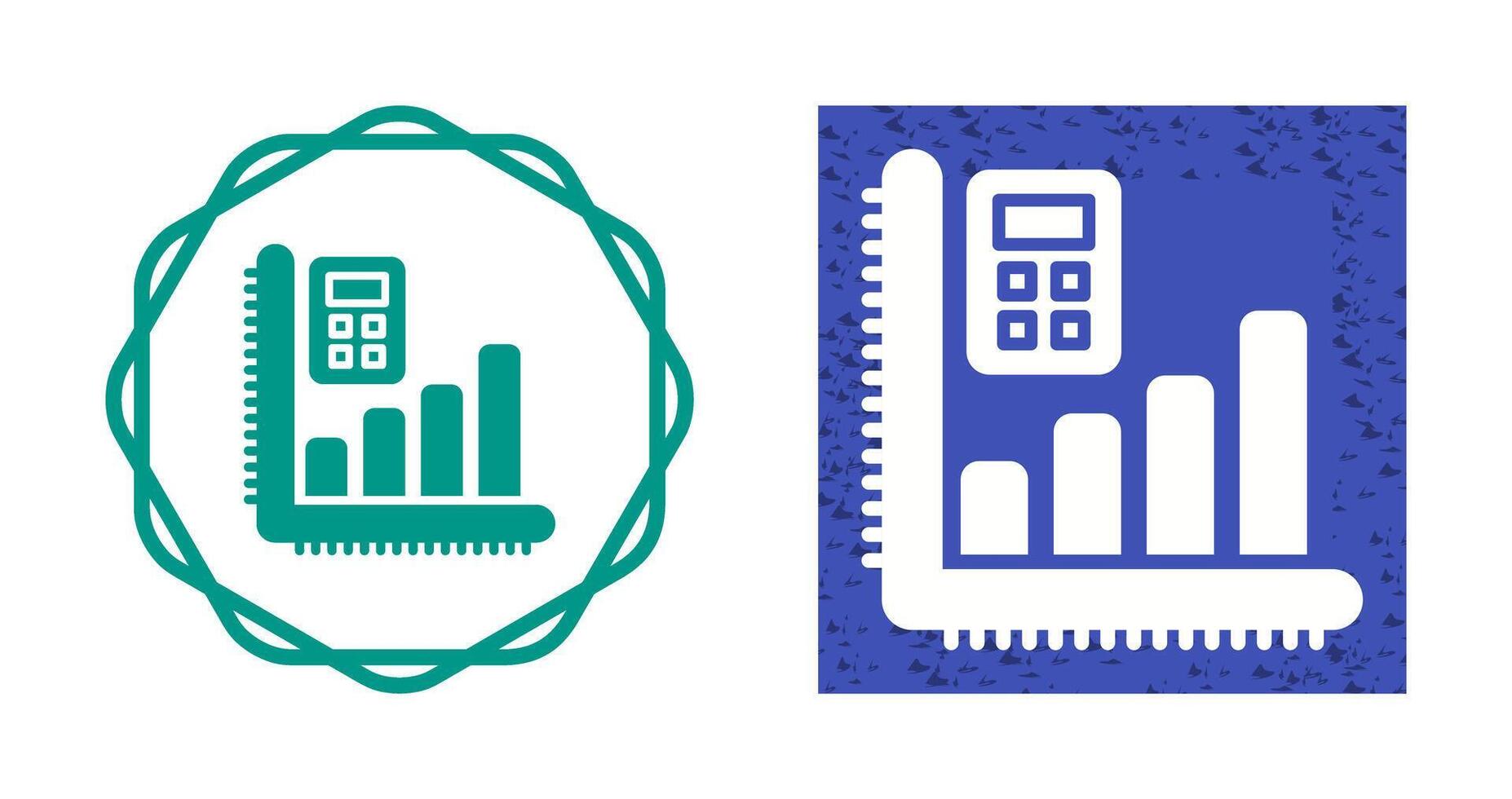 calculatrice avec graphique vecteur icône