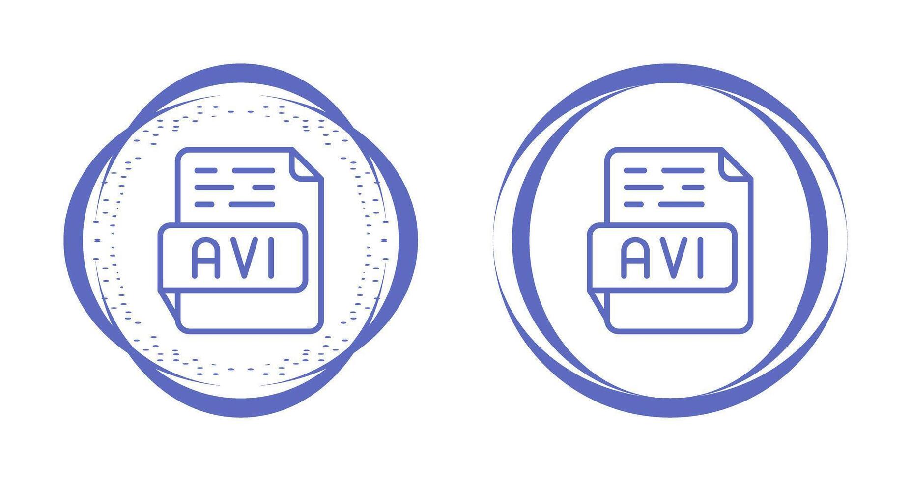 icône de vecteur avi