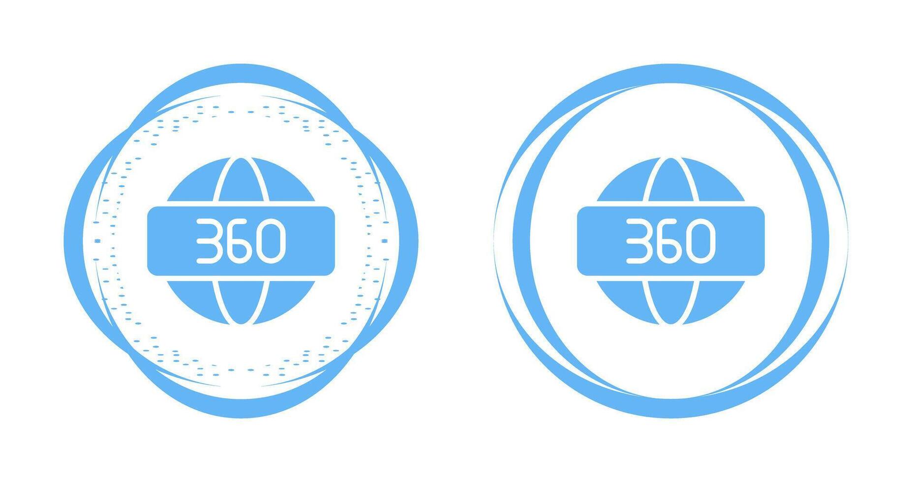 Icône de vecteur de 360 degrés