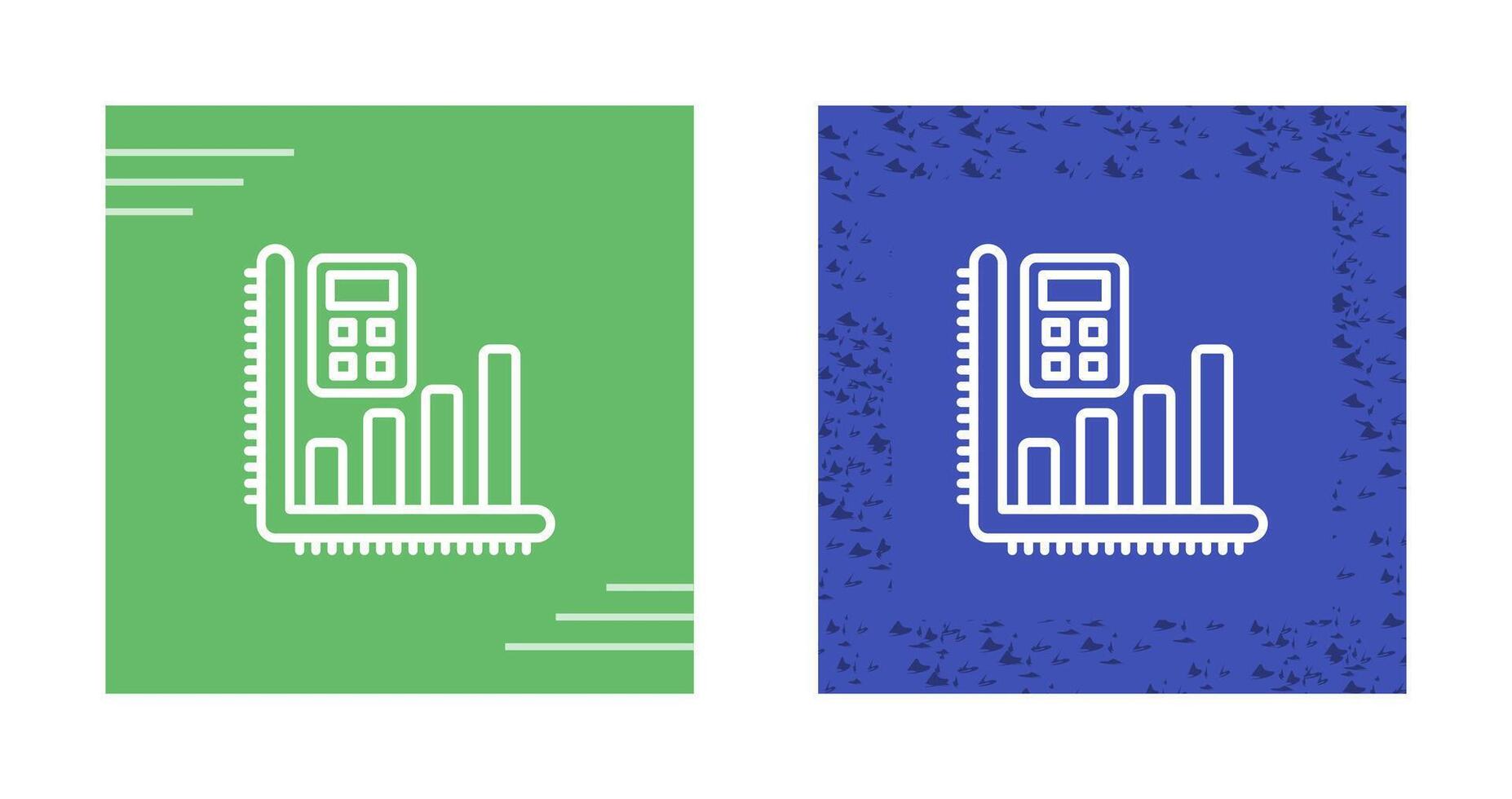 calculatrice avec graphique vecteur icône