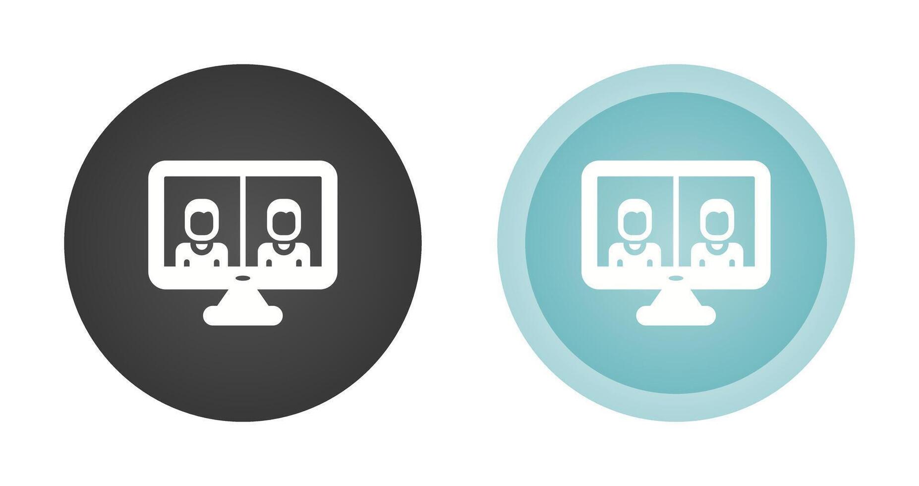 icône de vecteur de vidéoconférence