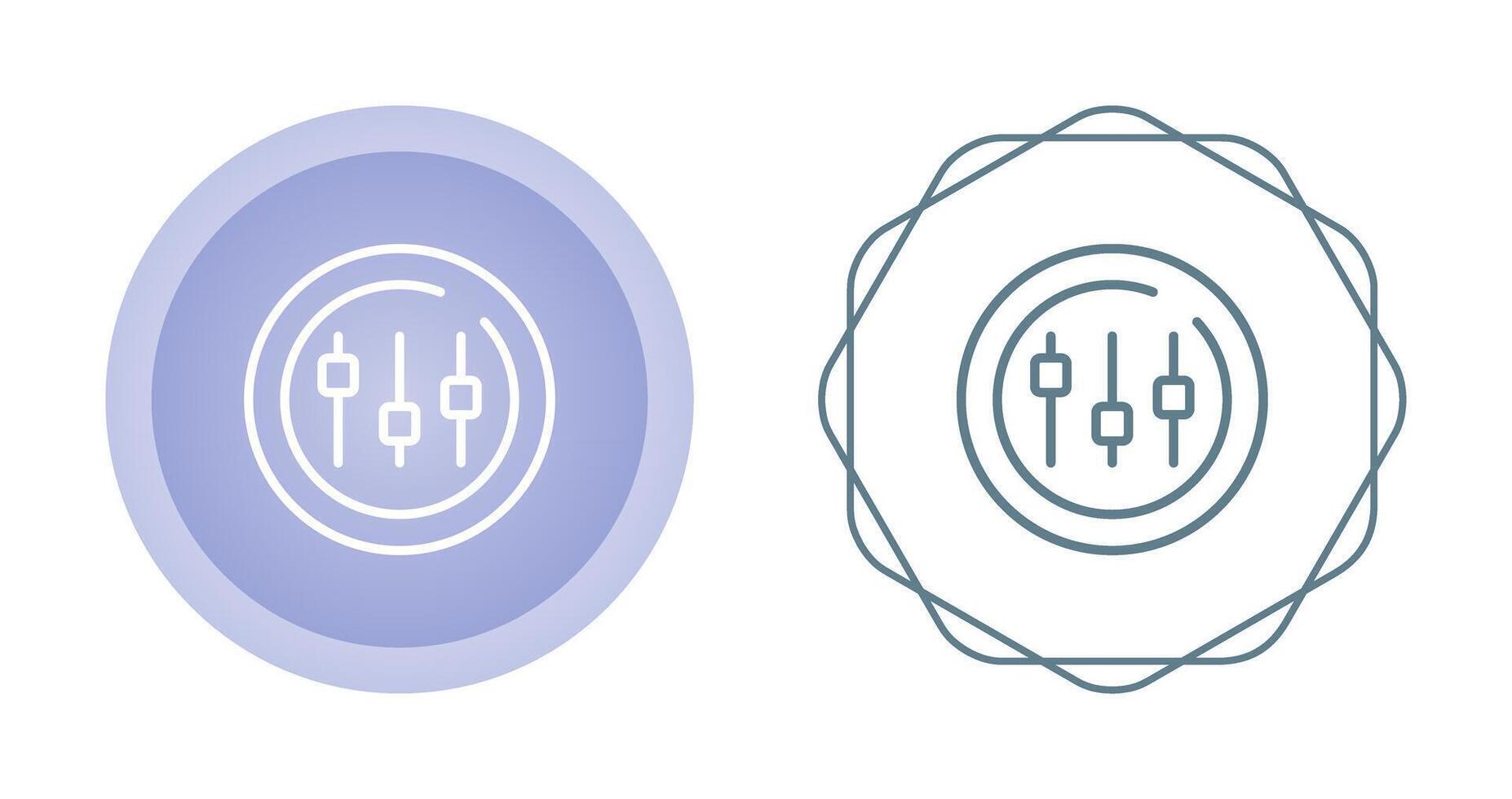 la musique égaliseur cercle vecteur icône