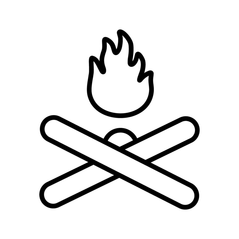 icône de vecteur de feu de joie