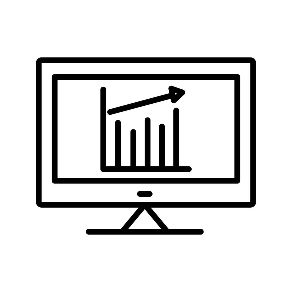 icône de vecteur graphique en ligne