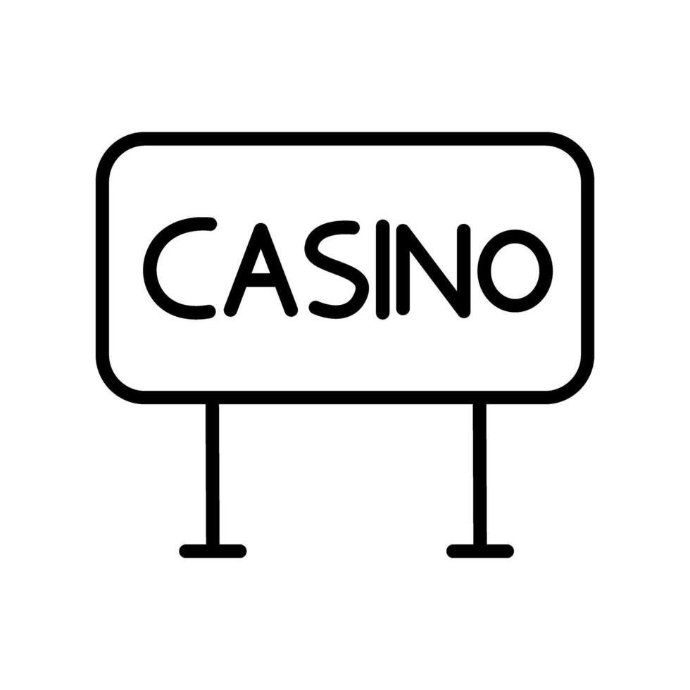 icône de vecteur de signe de casino