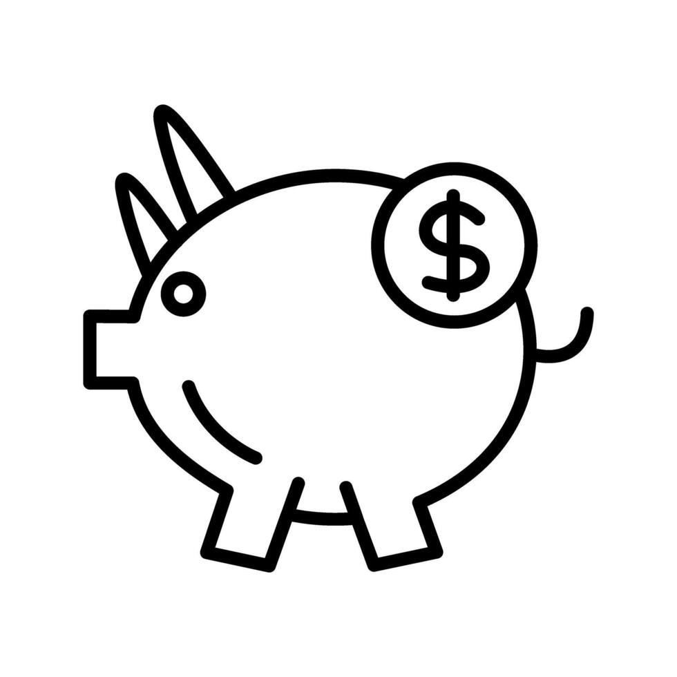 icône de vecteur d'économie de cochon