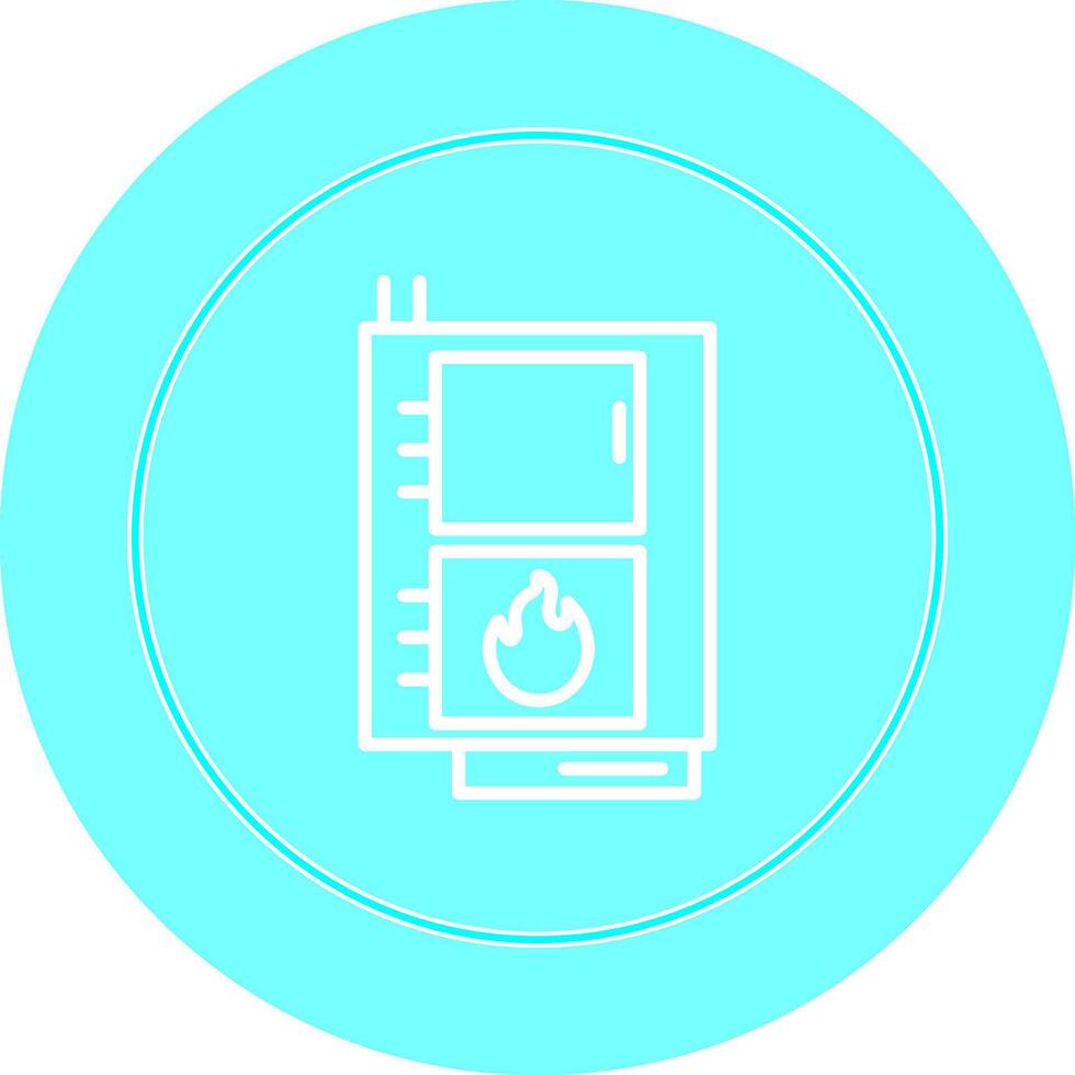 icône de vecteur de chaudière à combustible solide