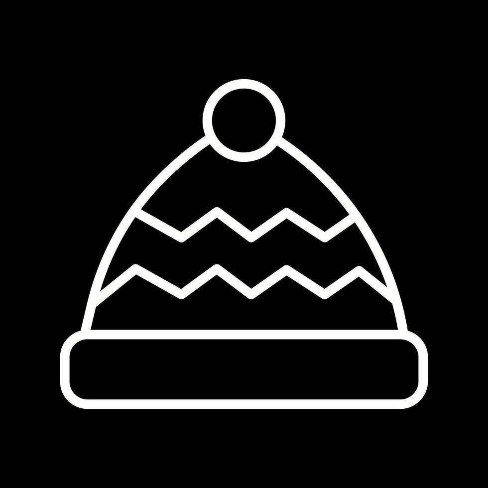 icône de vecteur de chapeau d'hiver
