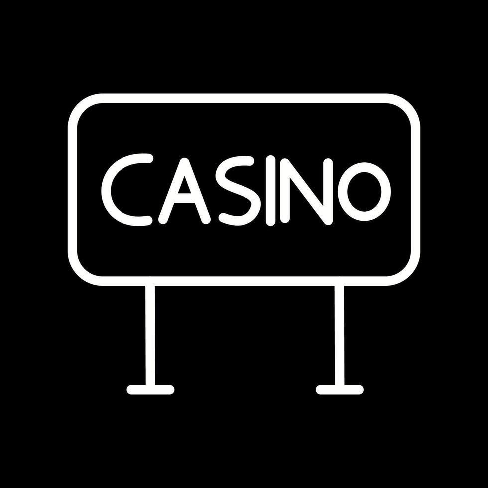 icône de vecteur de signe de casino