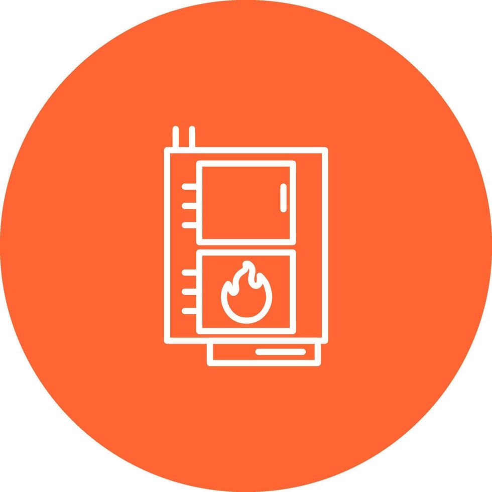 icône de vecteur de chaudière à combustible solide