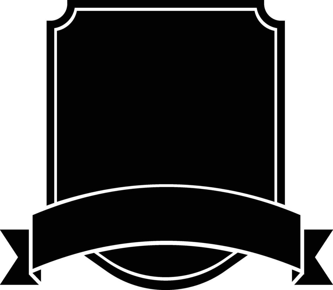 badge logo forme avec texte ruban vecteur