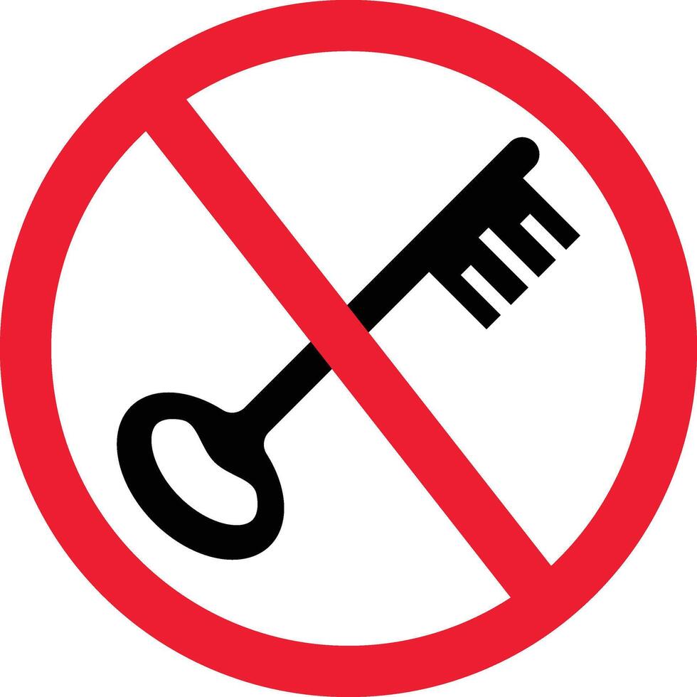 non clé interdiction signe symbole vecteur