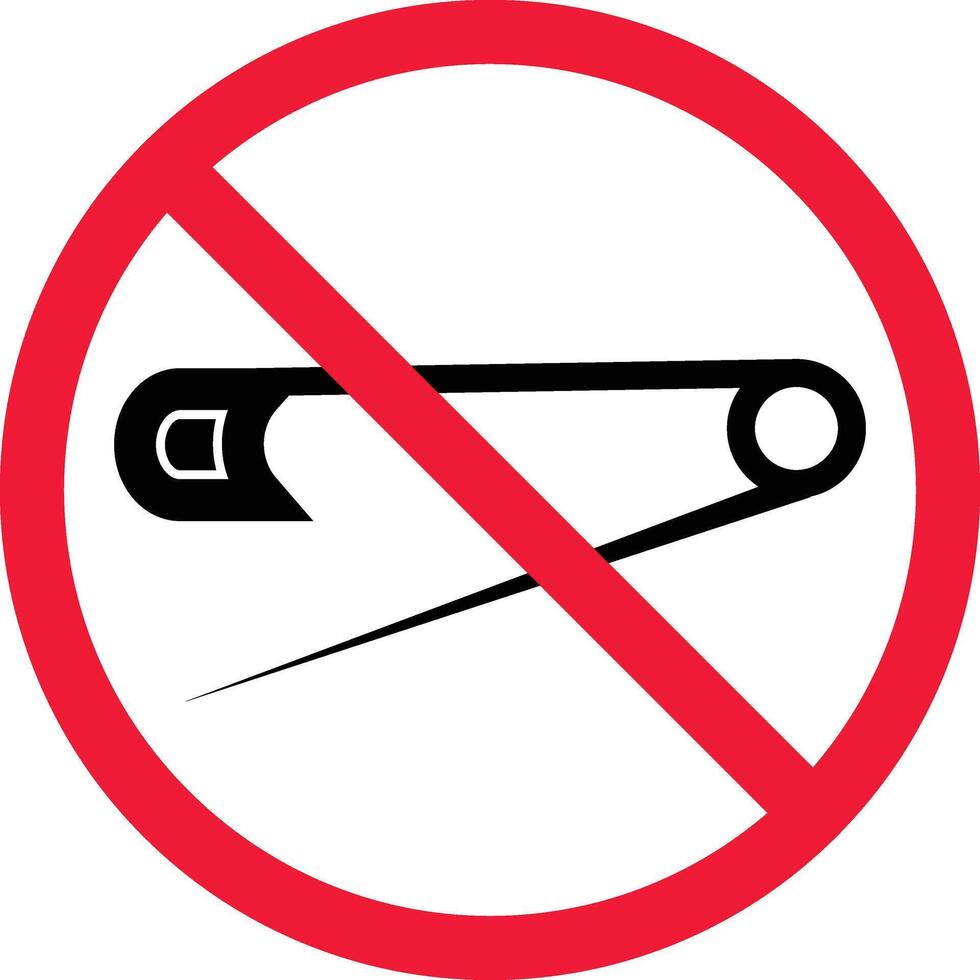 non sécurité épingle interdiction signe symbole vecteur