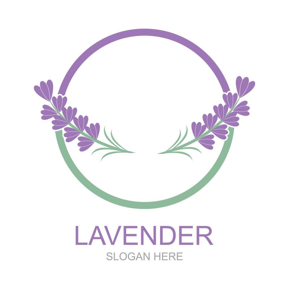 lavande logo modèle vecteur symbole nature