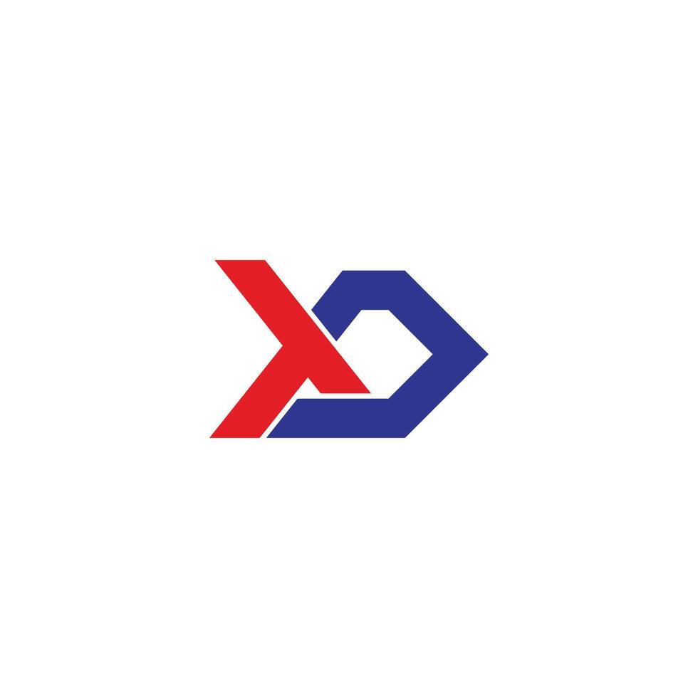 lettre td La Flèche géométrique Facile logo vecteur