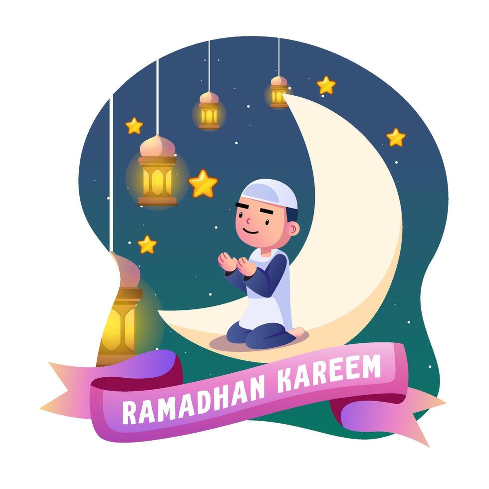 Ramadan des gamins illustration vecteur