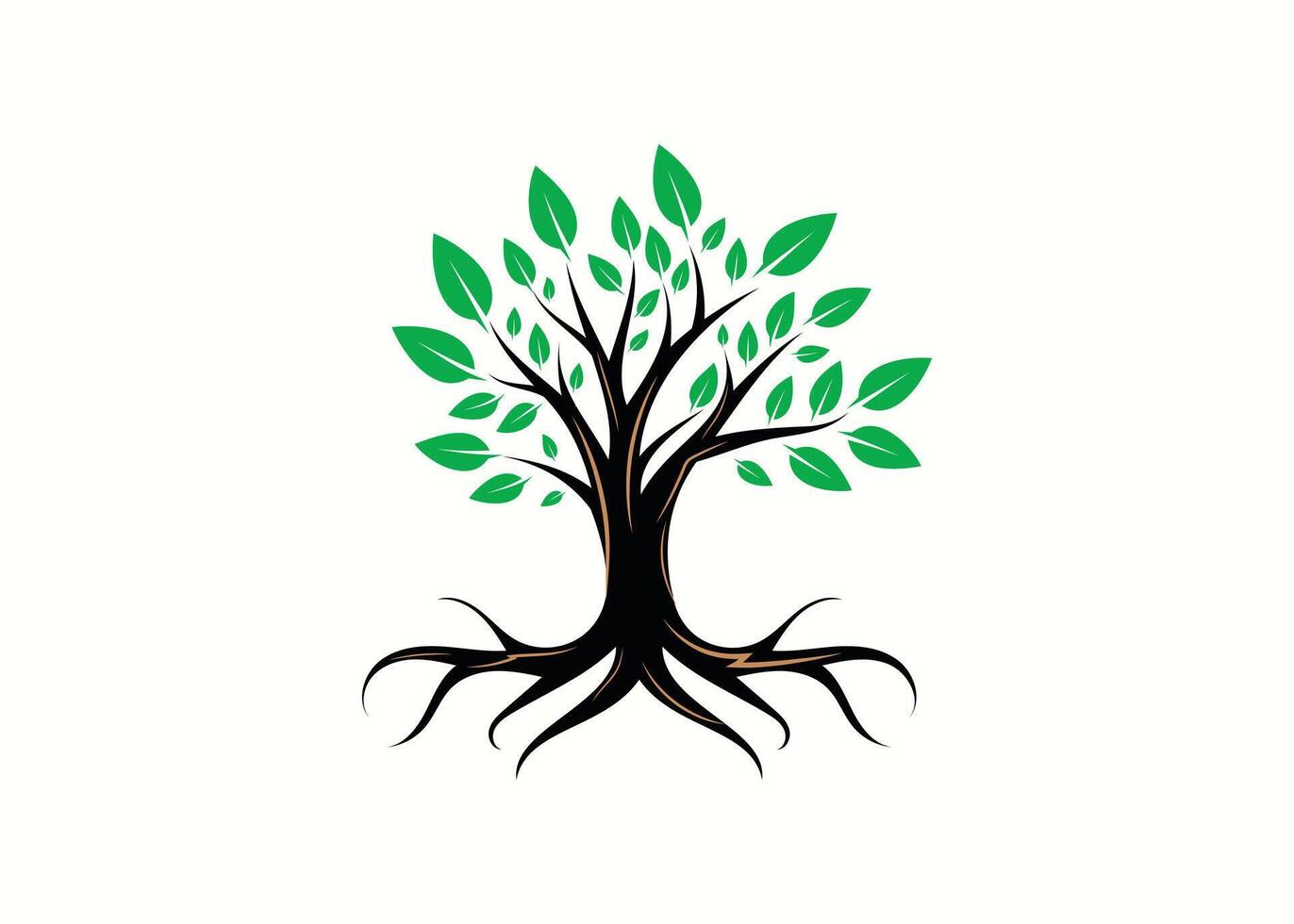 Créatif et minimal abstrait arbre logo vecteur modèle. éco vert arbre logo. la nature arbre vecteur illustration