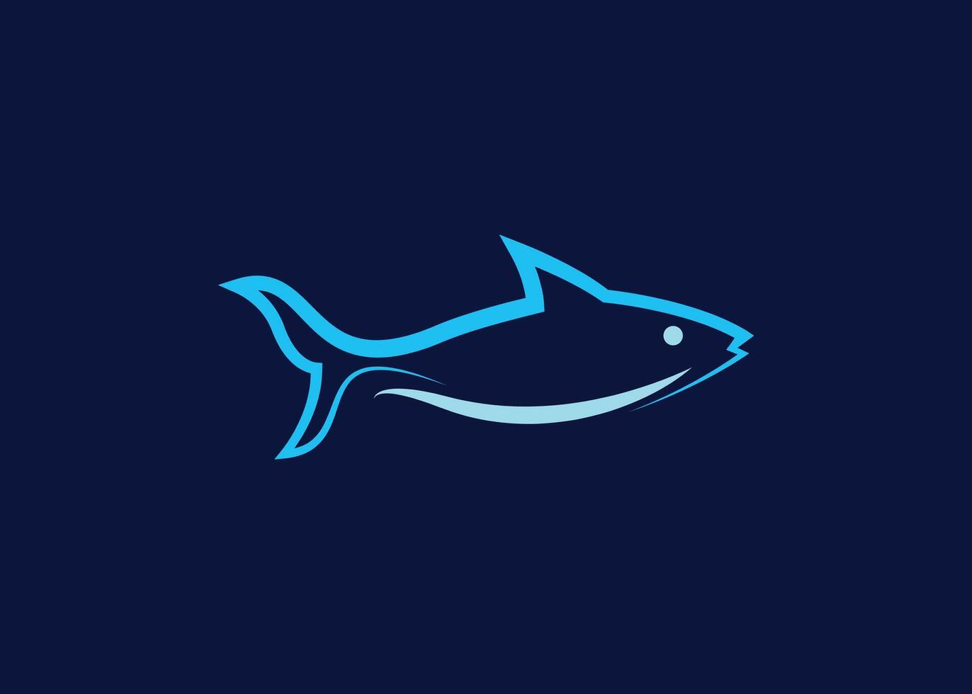 Créatif et minimal poisson logo vecteur modèle