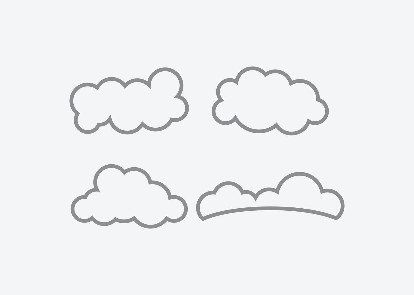 Créatif et minimal nuage vecteur logo conception modèle. nuage logo