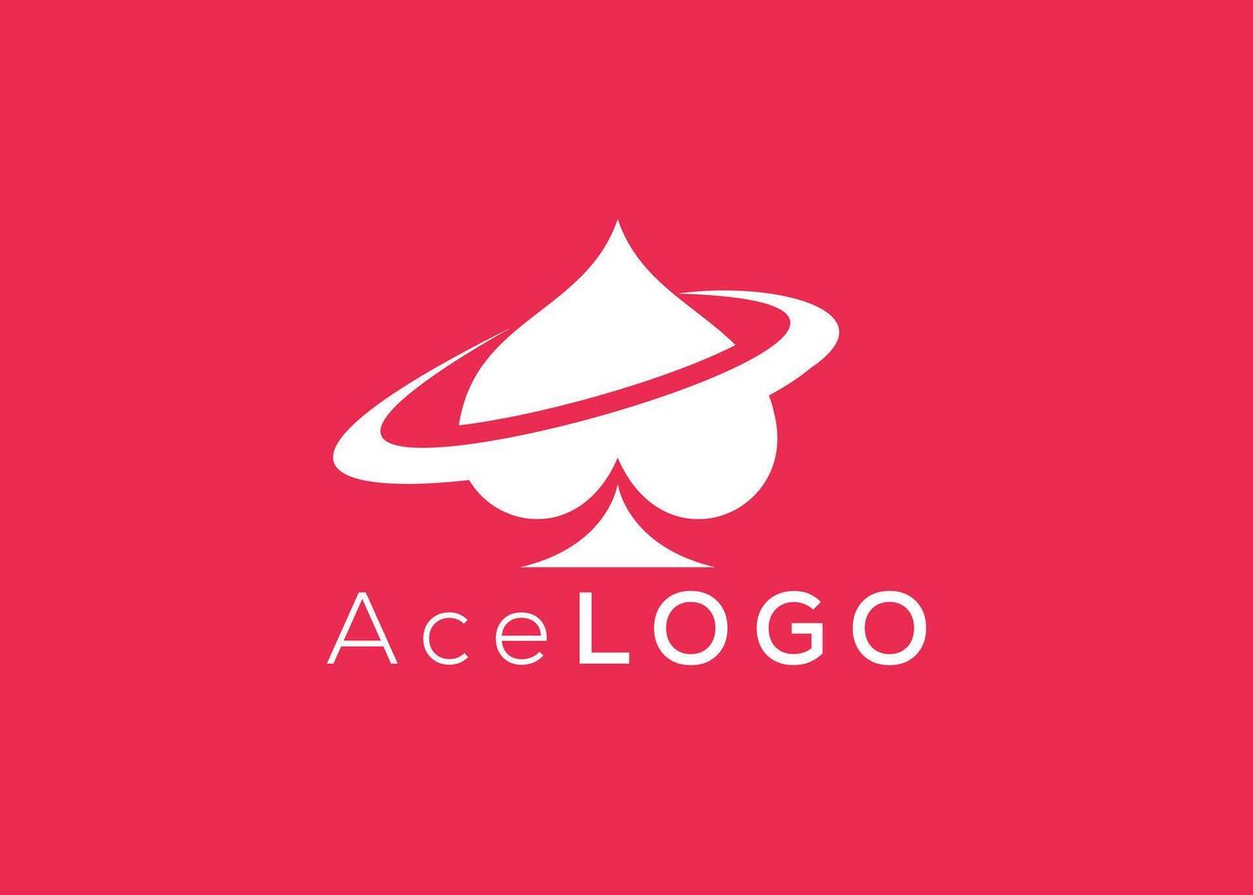 minimaliste ace logo conception vecteur modèle. Créatif rouge ace forme logo