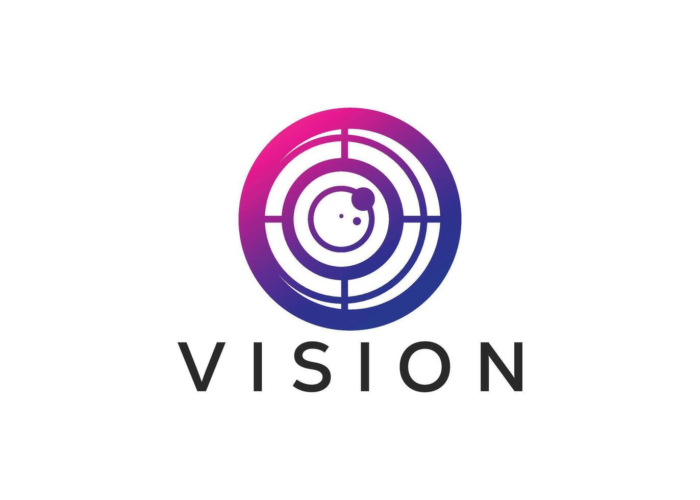 minimaliste vision œil logo conception vecteur modèle. moderne œil logo. minimaliste style œil logo