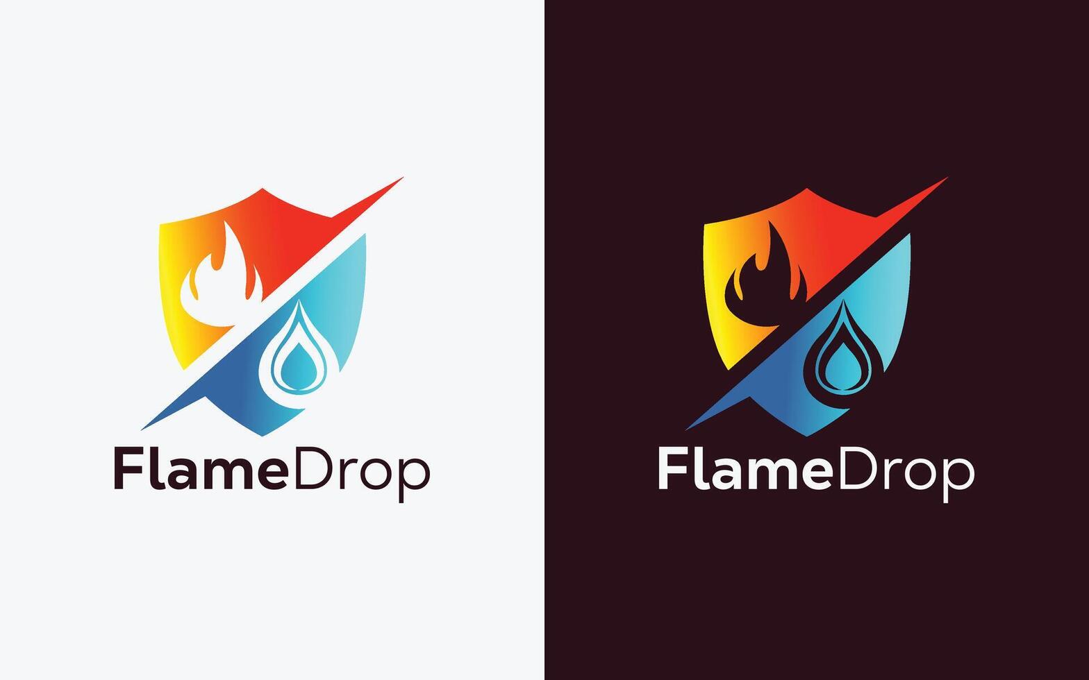 minimaliste Feu flamme laissez tomber logo conception vecteur modèle. moderne coloré Feu flamme laissez tomber vecteur. l'eau crête, simple logo