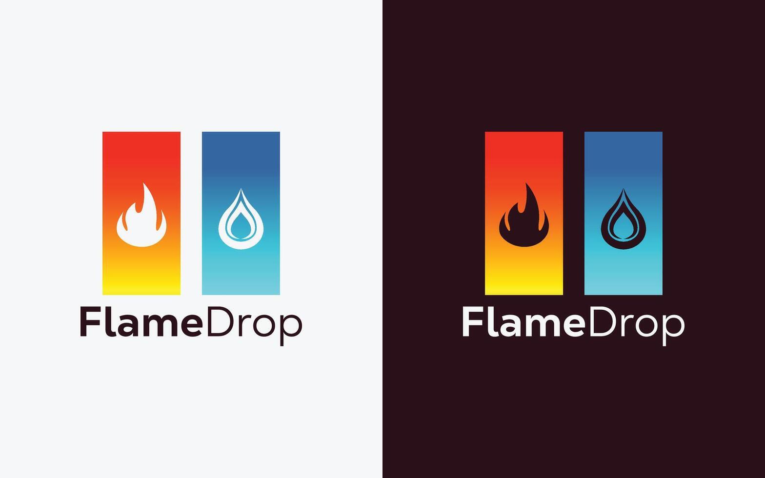 minimaliste Feu flamme laissez tomber logo conception vecteur modèle. moderne coloré Feu flamme laissez tomber vecteur. l'eau crête, simple logo