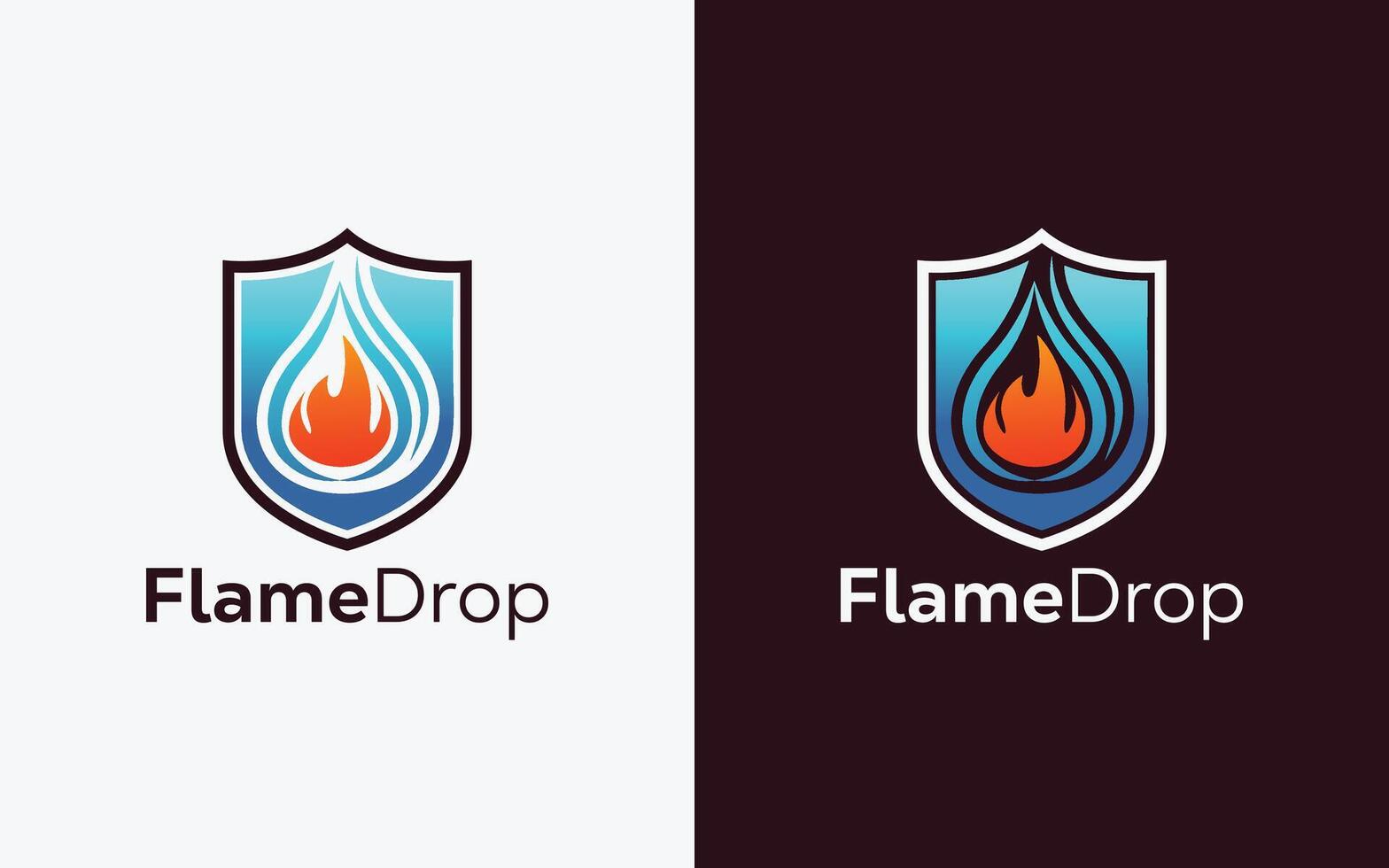 minimaliste Feu flamme laissez tomber logo conception vecteur modèle. moderne coloré Feu flamme laissez tomber vecteur. l'eau crête, simple logo