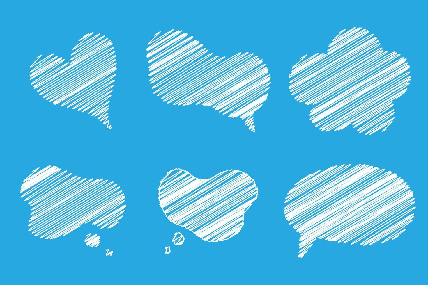 grand ensemble de bulles de discours vides. vecteur de nuages de chat en ligne isolé sur fond blanc. éléments infographiques pour votre conception. illustration vectorielle stock