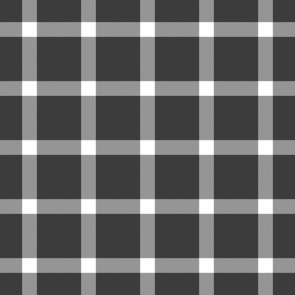 nu modèle tartan vérifier, engrener texture vecteur transparent. infini plaid Contexte en tissu textile dans gris et blanc couleurs.