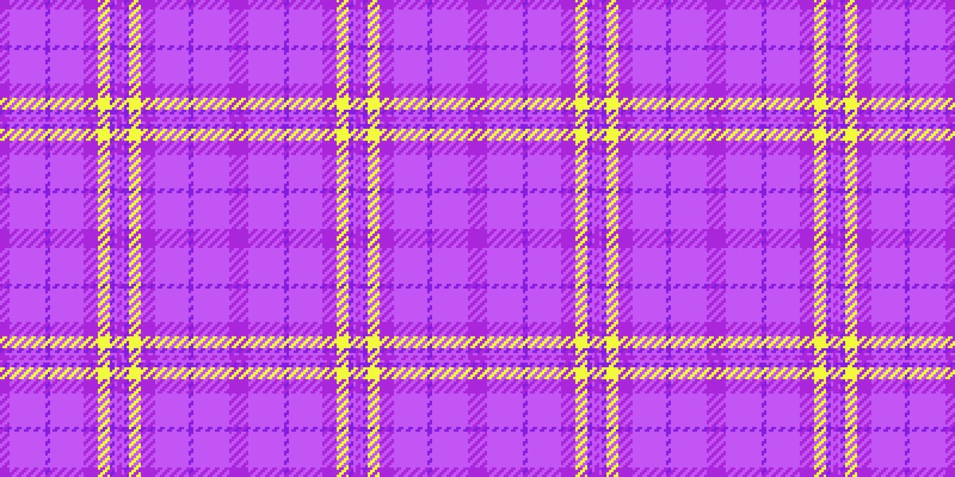 grungy sans couture Contexte tissu, victorien vecteur vérifier textile. serein plaid texture tartan modèle dans violet et citron vert couleurs.