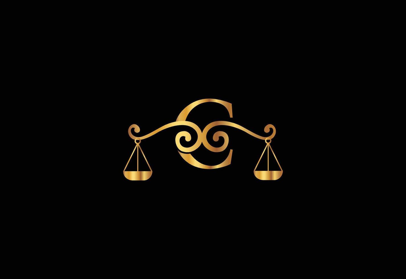 faible raffermir logo avec dernier c vecteur modèle, Justice logo, égalité, jugement logo vecteur illustration