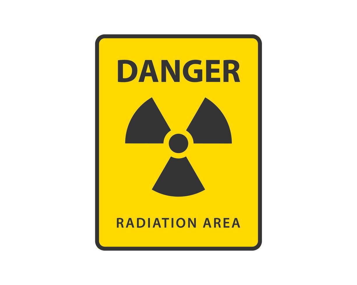 vecteur d'icône de rayonnement. avertissement signe radioactif symbole de danger.