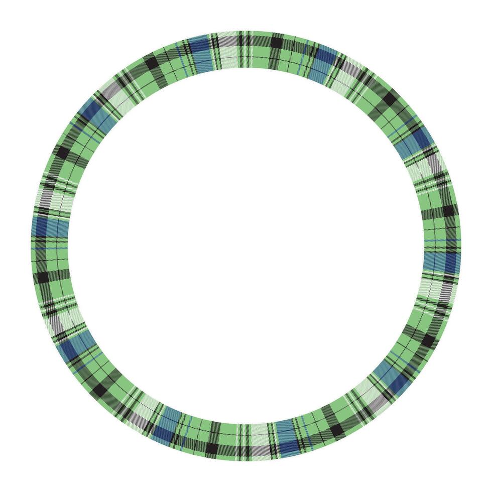 modèle de conception de modèle vintage de vecteur de cadre rond. conceptions de bordure de cercle texture de tissu à carreaux. arrière-plan tartan écossais pour l'art du collage, carte gif, artisanat fait à la main.