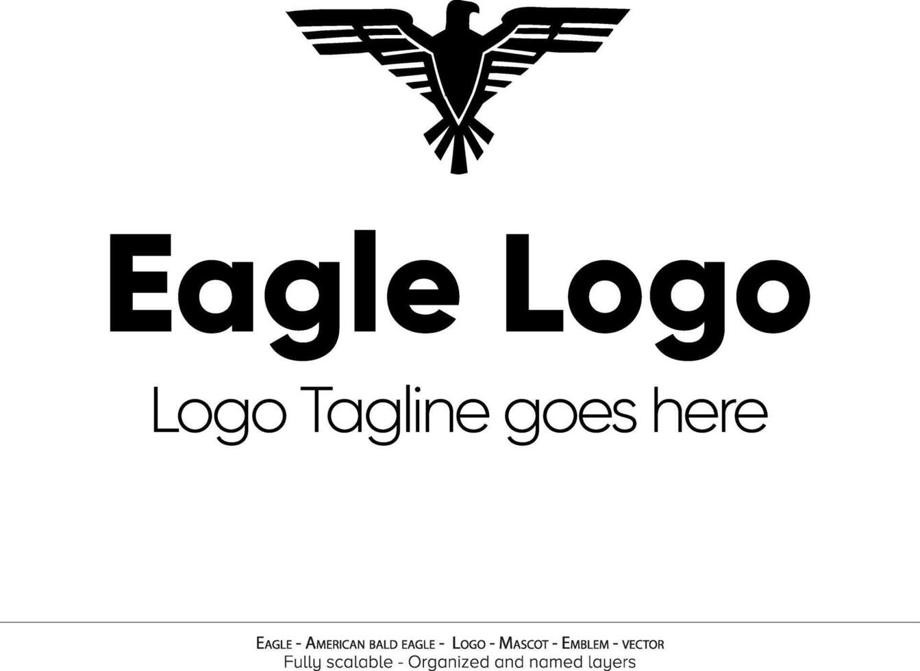 Aigle logo, en volant oiseau emblème. Colombe mascotte. américain chauve Aigle silhouette logo. minimal conception, minimaliste logo vecteur