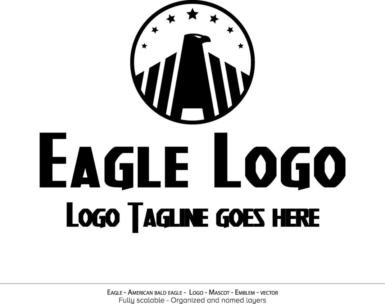 Aigle logo, en volant oiseau emblème. Colombe mascotte. américain chauve Aigle silhouette logo. minimal conception, minimaliste logo vecteur